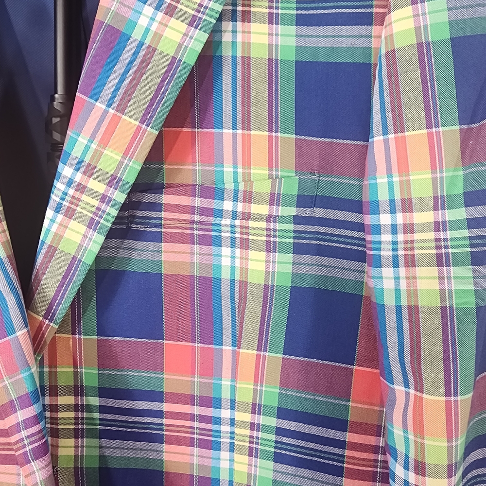Saddlebred Vibrant Plaid Blazer - Picture 3 of 7